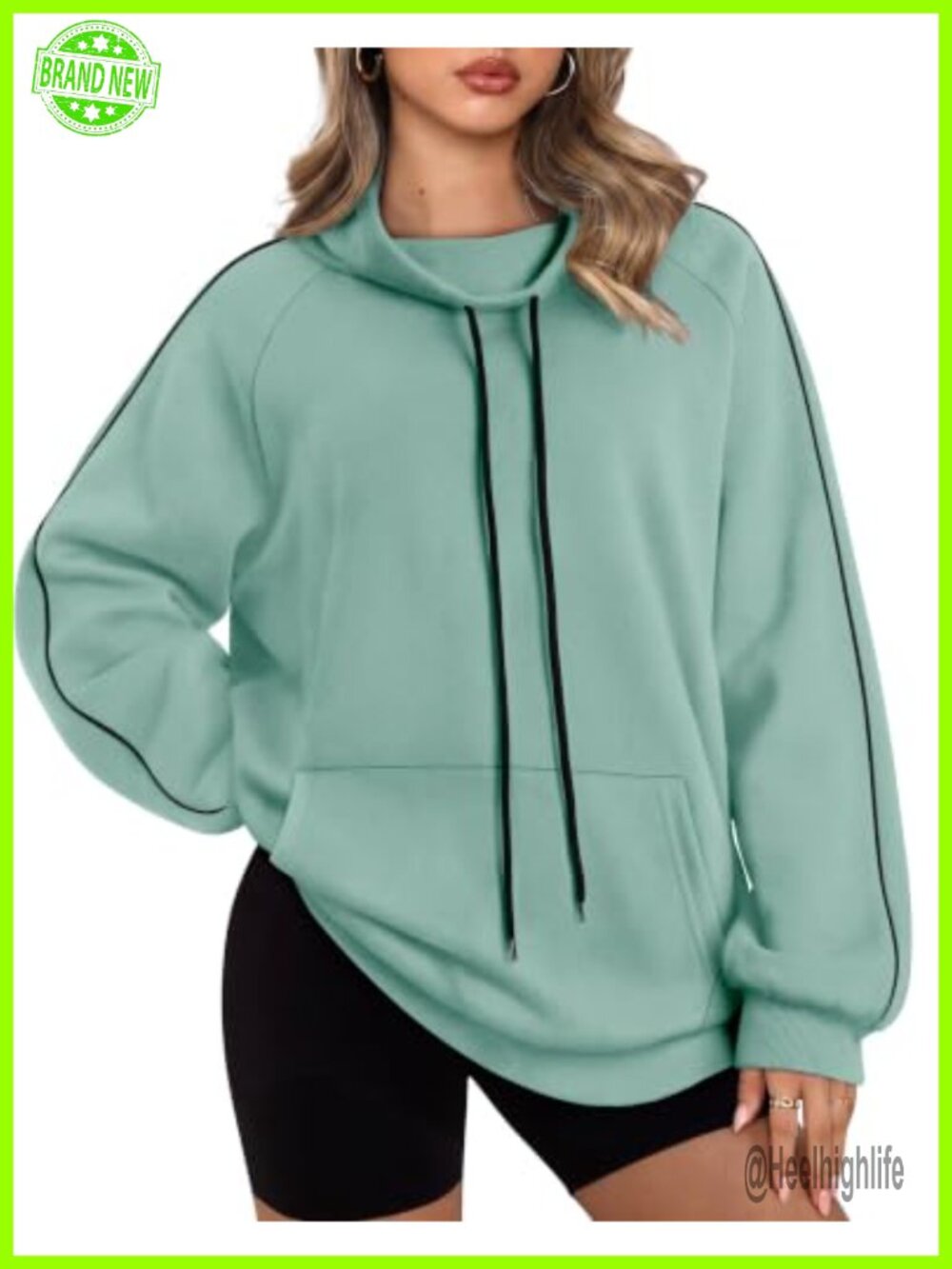 Women's Mock Neck Fleece Sweatshirt Pullover with Side Pockets